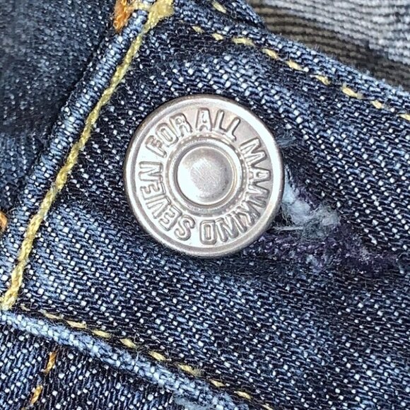 7 for all mankind man bootcut dark Wash stretch jeans size 28 - Picture 14 of 16
